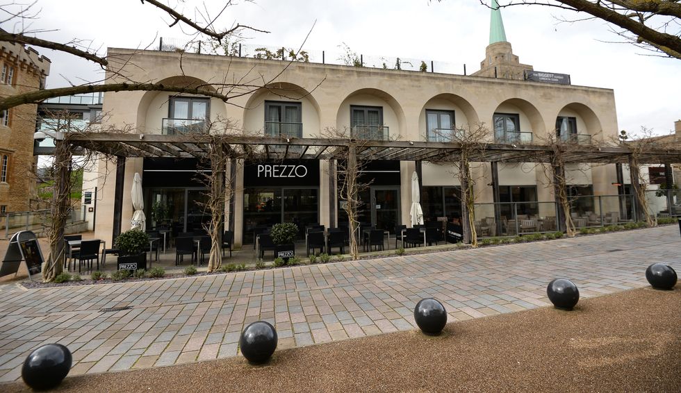 Outside of Prezzo restaurant