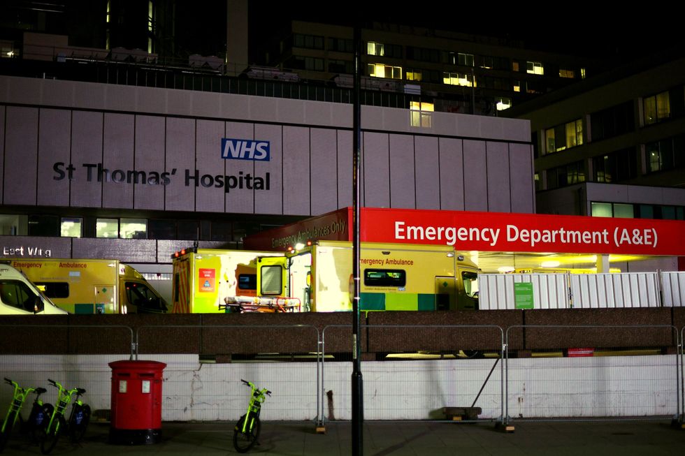 Outside of St Thomas\u2019 Hospital in London