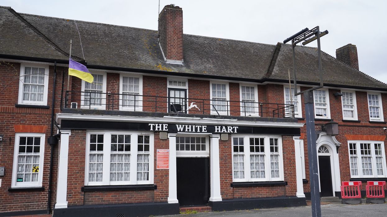 Outside of White Hart pub in Essex