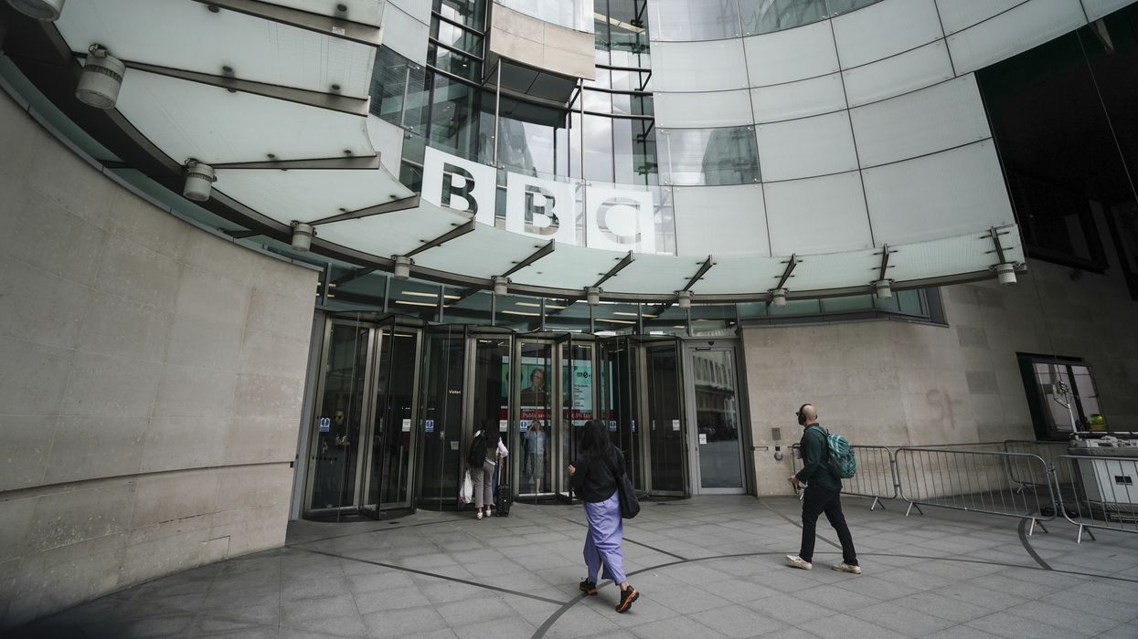Outside the BBC building