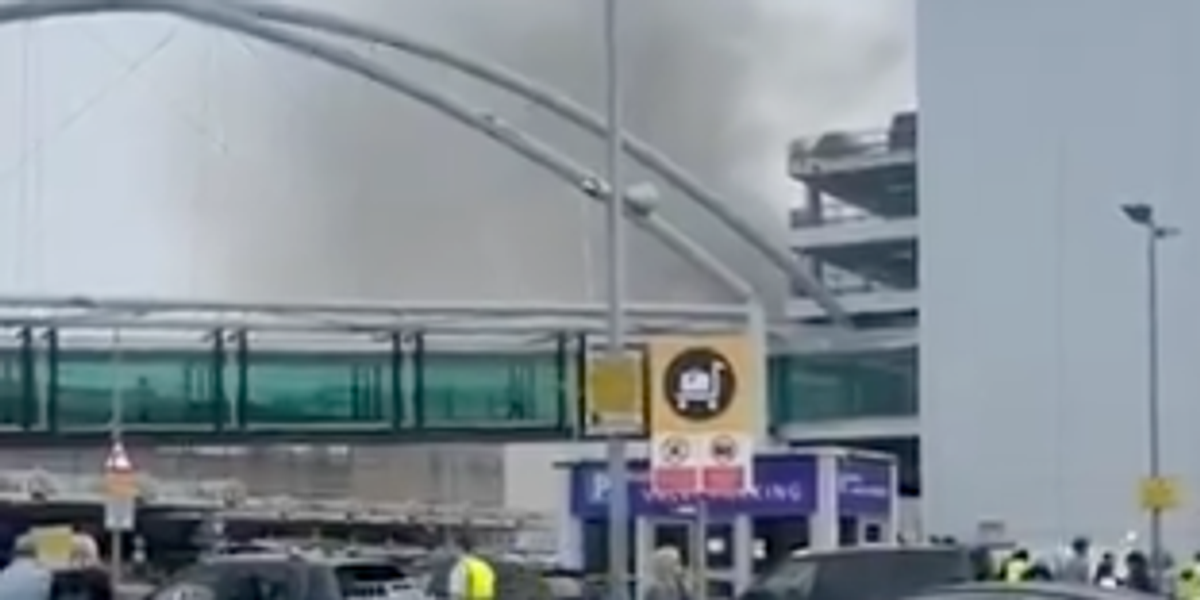 NextImg:Heathrow Airport chaos as access to terminal closed after car catches on fire