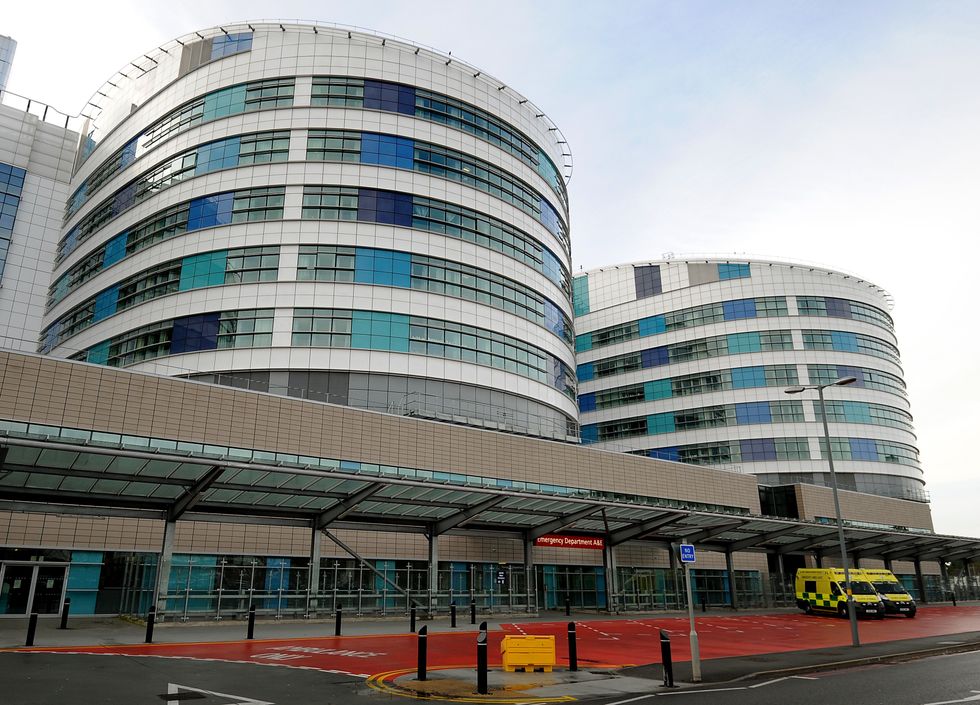 Outside the hospital