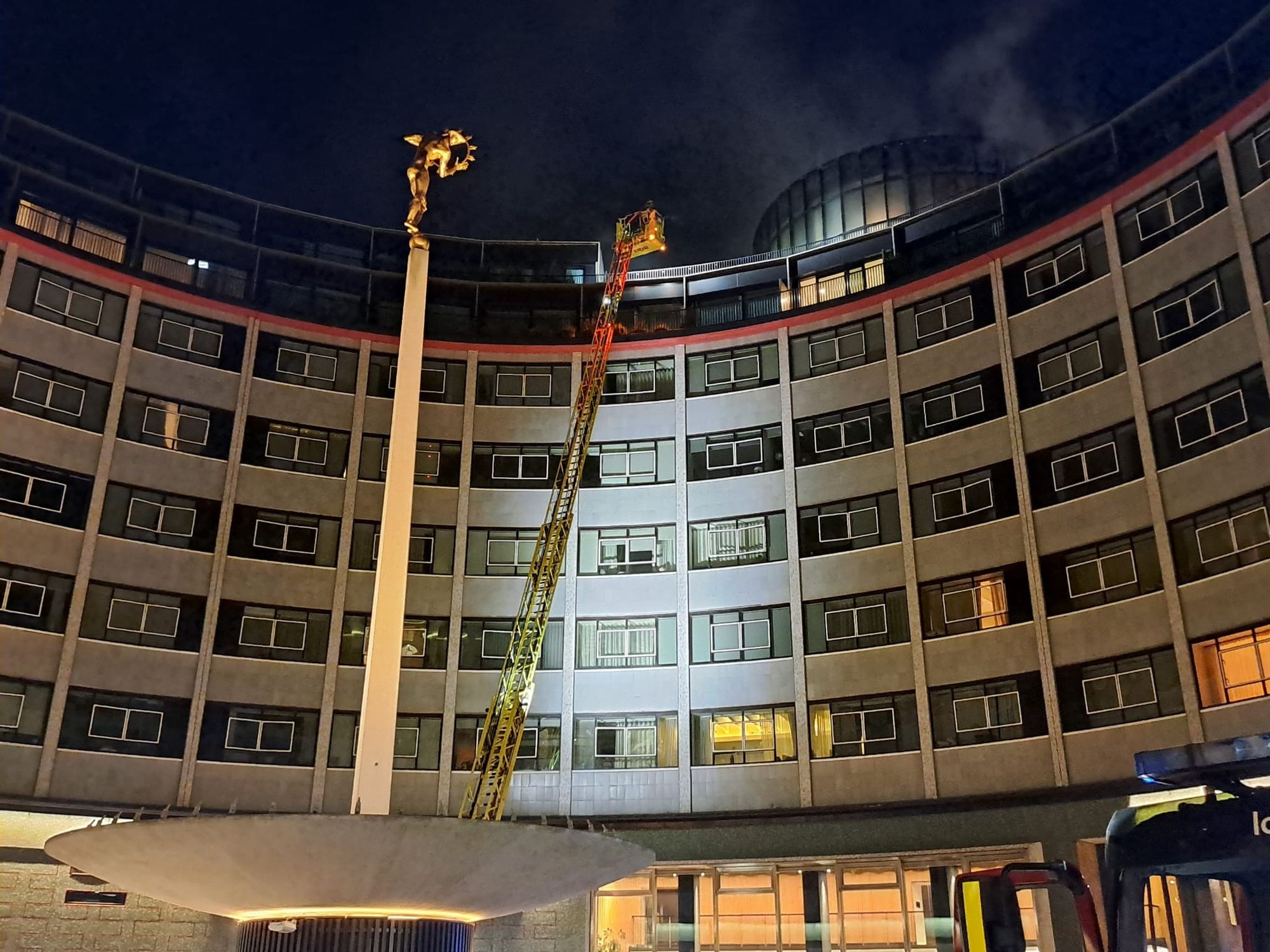 Over 100 firefighters are at the scene