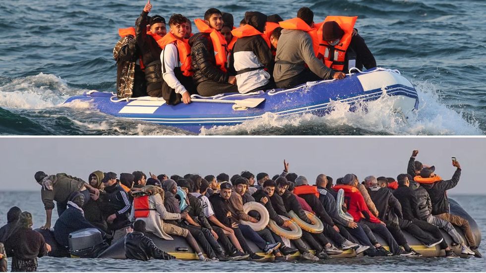 Over 100 migrants are crossing the Channel at a time on just one 'super dinghy'