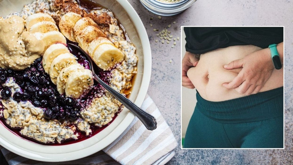 Overnight oats / Woman's belly fat