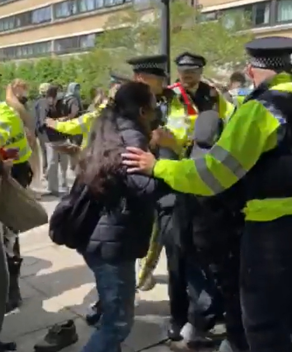 OX4P published a series of posts on social media about today's protest.