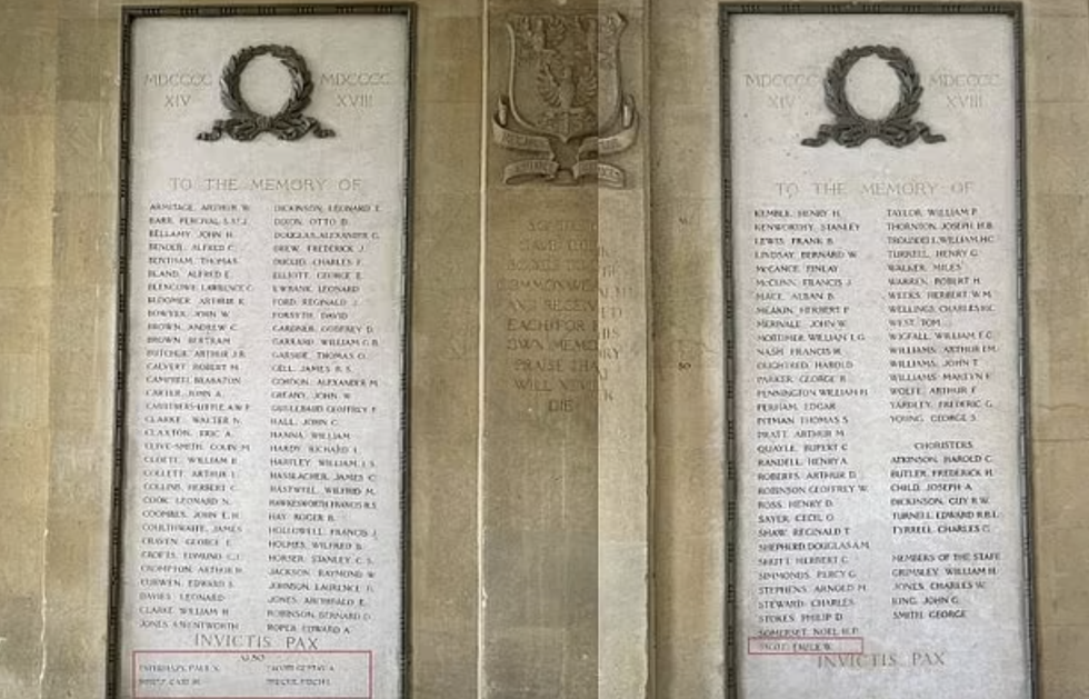Oxford University war memorial