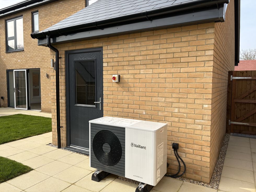 P\u200broperty with a heat pump on a new development in Newport