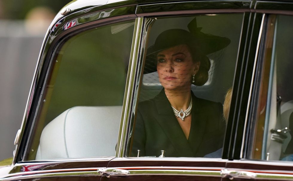 PA File Photo of f the Princess of Wales arriving ahead of the State Funeral of Queen Elizabeth II, held at Westminster Abbey. See PA Feature FUNERAL Queen Fashion. Picture credit should read: Tim Goode/PA. WARNING: This picture must only be used to accompany PA Feature FUNERAL Queen Fashion.