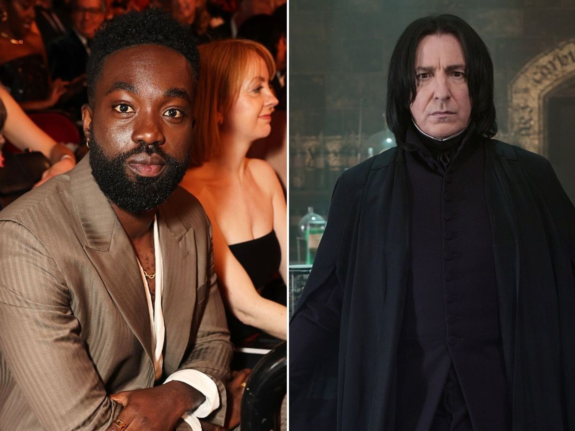 Paapa Essiedu and Alan Rickman as Snape