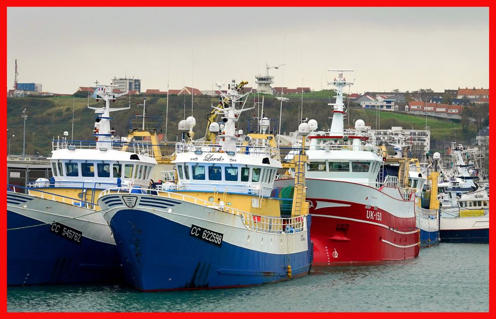 PABest Fishing boats moored in the port of Boulogne, France.