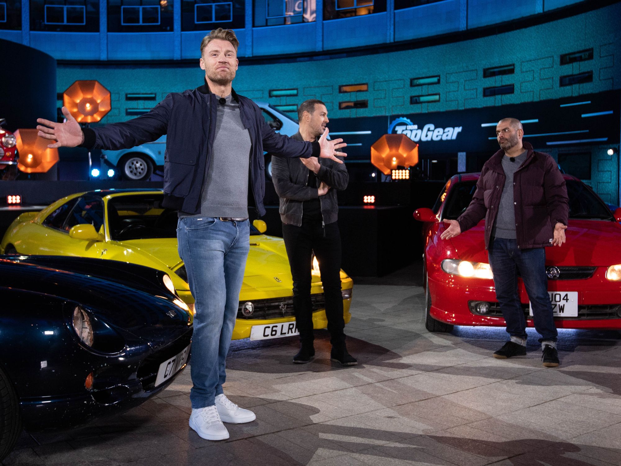 Paddy McGuinness, Freddie Flintoff and Chris Harris