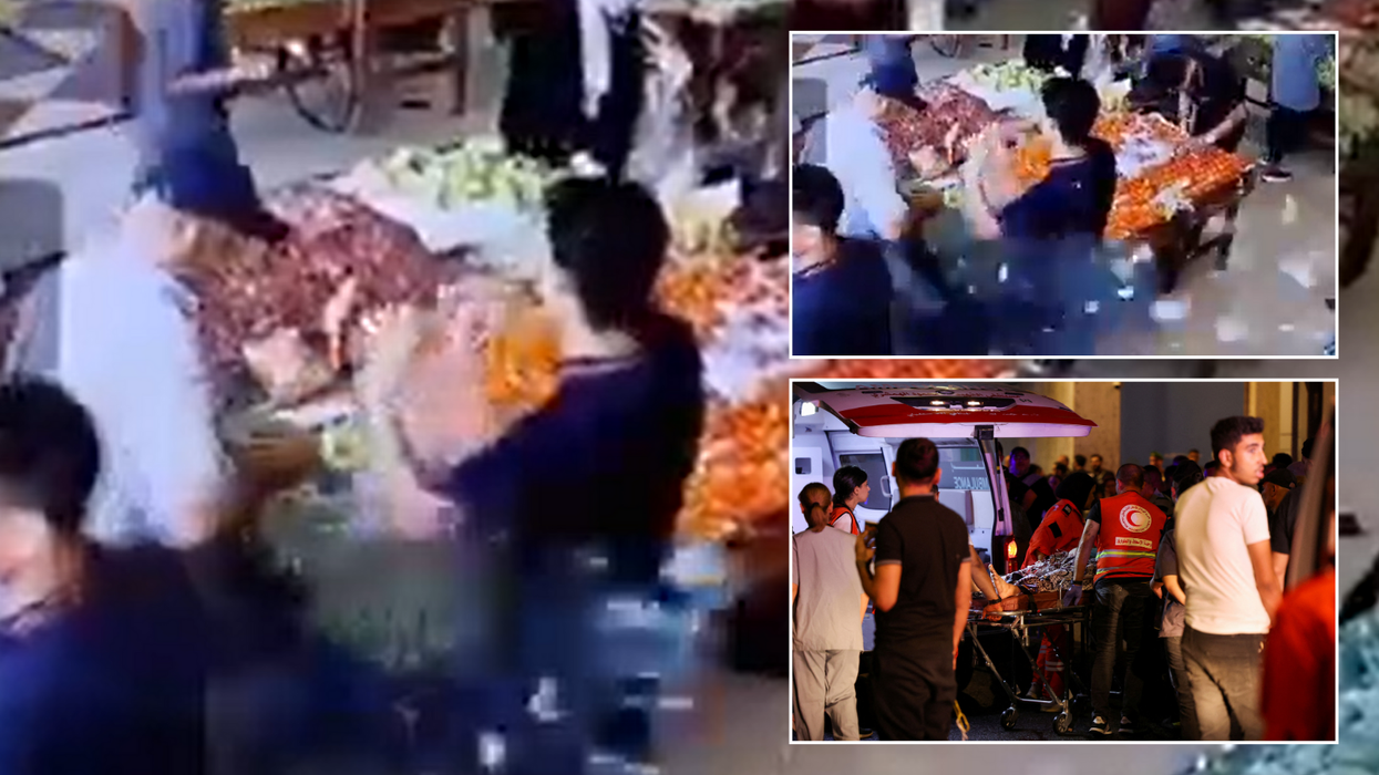 Pager attack CCTV/Ambulance and crowds in Lebanon