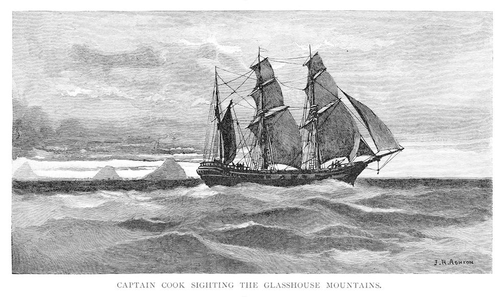 Painting of Captain James Cook's ship