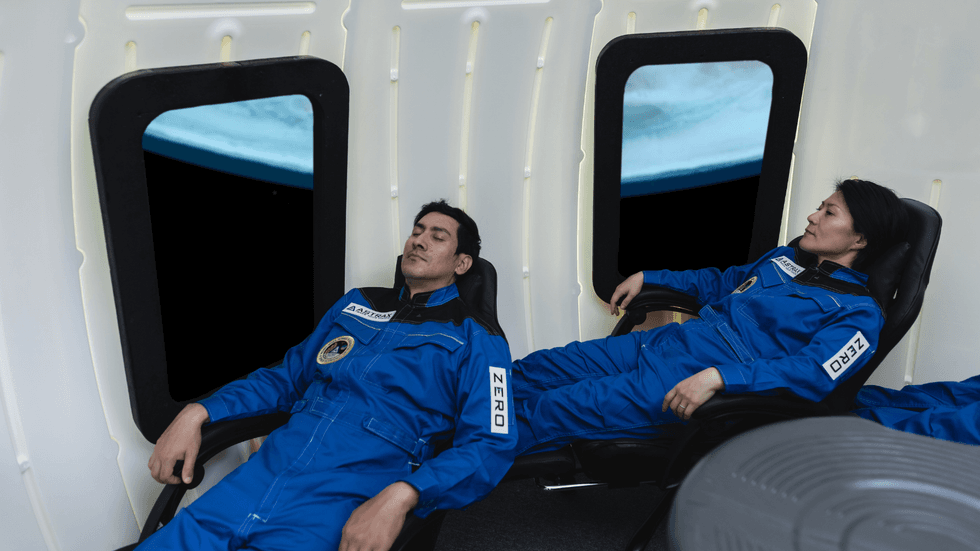 Pair of space travellers