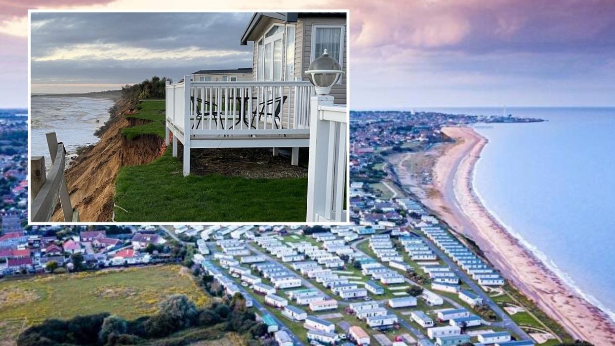 Holiday park evacuated after road COLLAPSES with caravans left 'dangerously close' to cliff edge