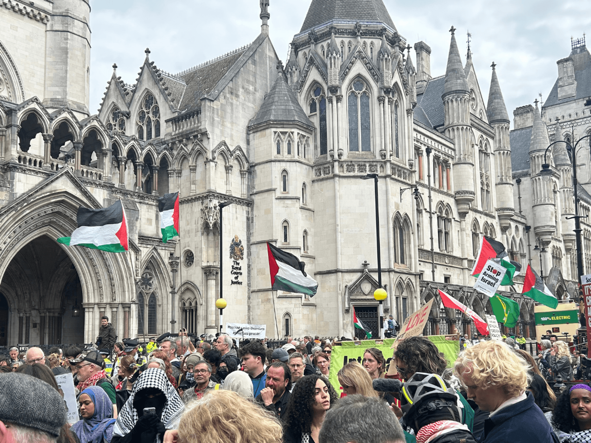 Palestine Action activists outside court