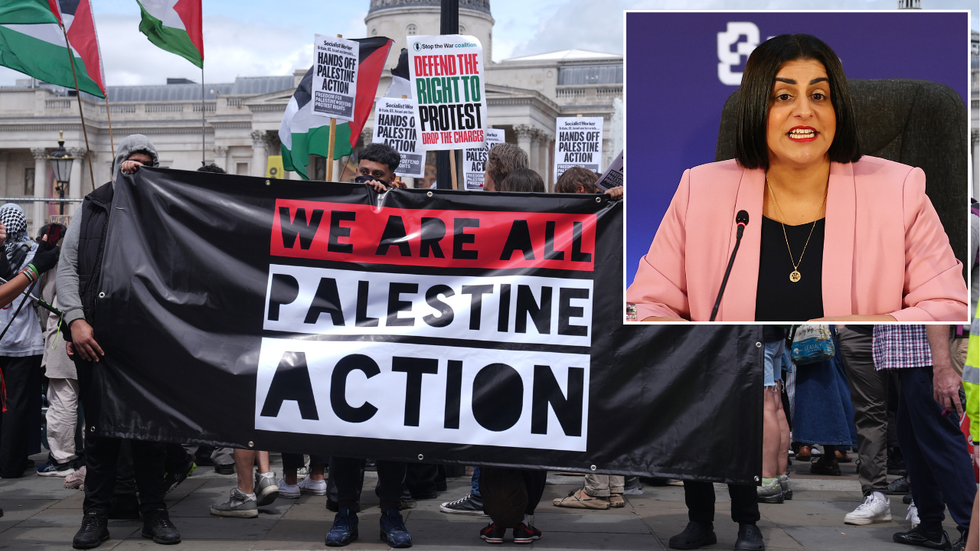 Palestine Action supporters and Shabana Mahmood