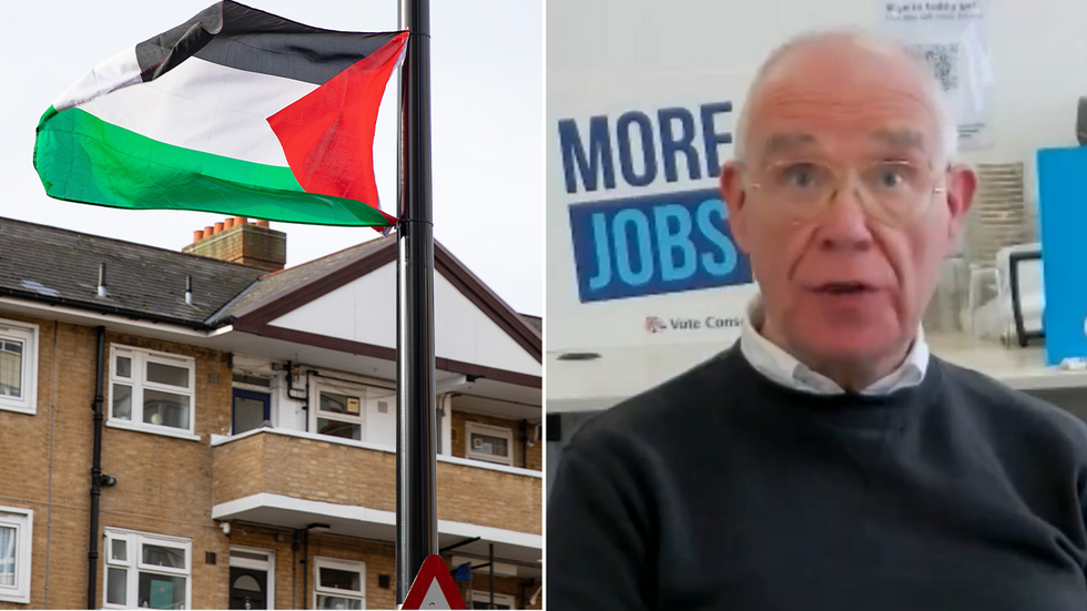 Palestine flag and Peter Golds