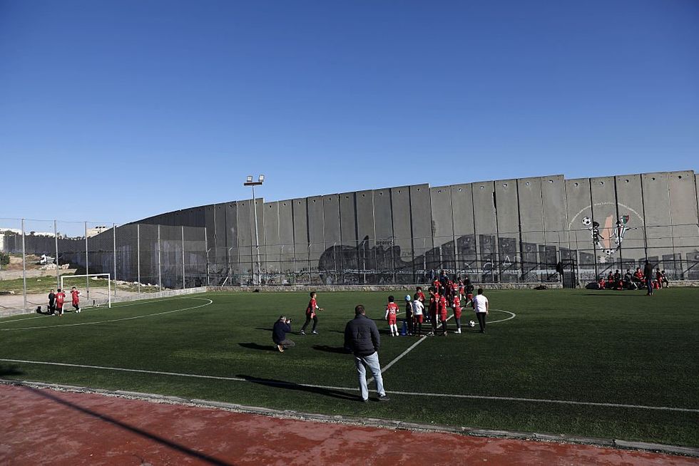 Palestinian children\u2019s football pitch