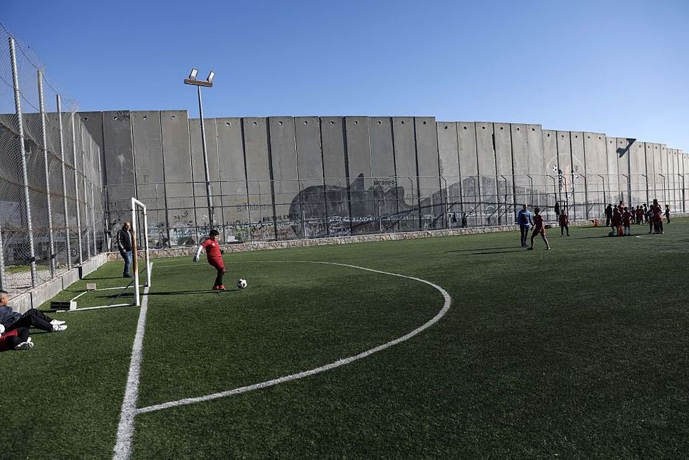 Palestinian children\u2019s football pitch