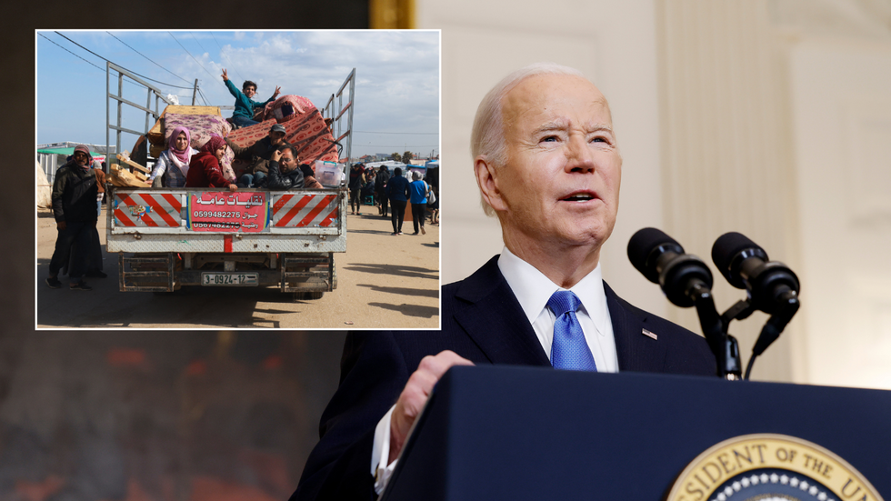 Palestinians in Rafah/Biden