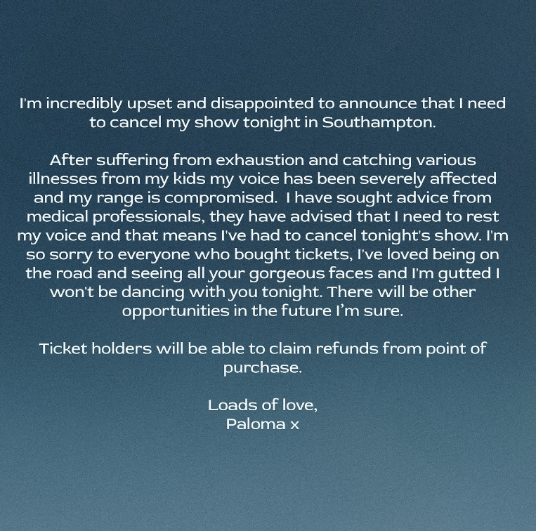 Paloma Faith announcement