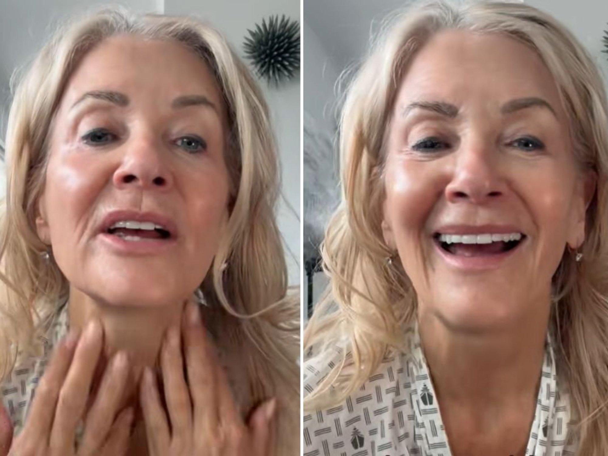 PAM doing her skin care