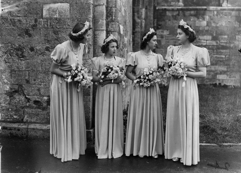 Pamela Hicks, Princess Alexandra of Kent, Princess Margaret and Queen Elizabeth