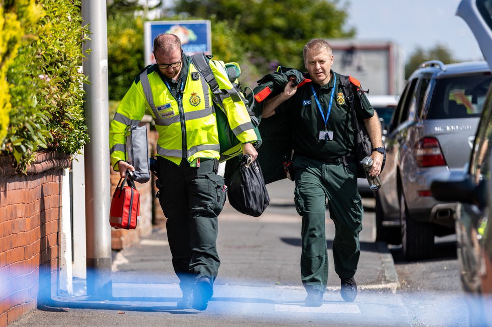 Paramedics at the scene