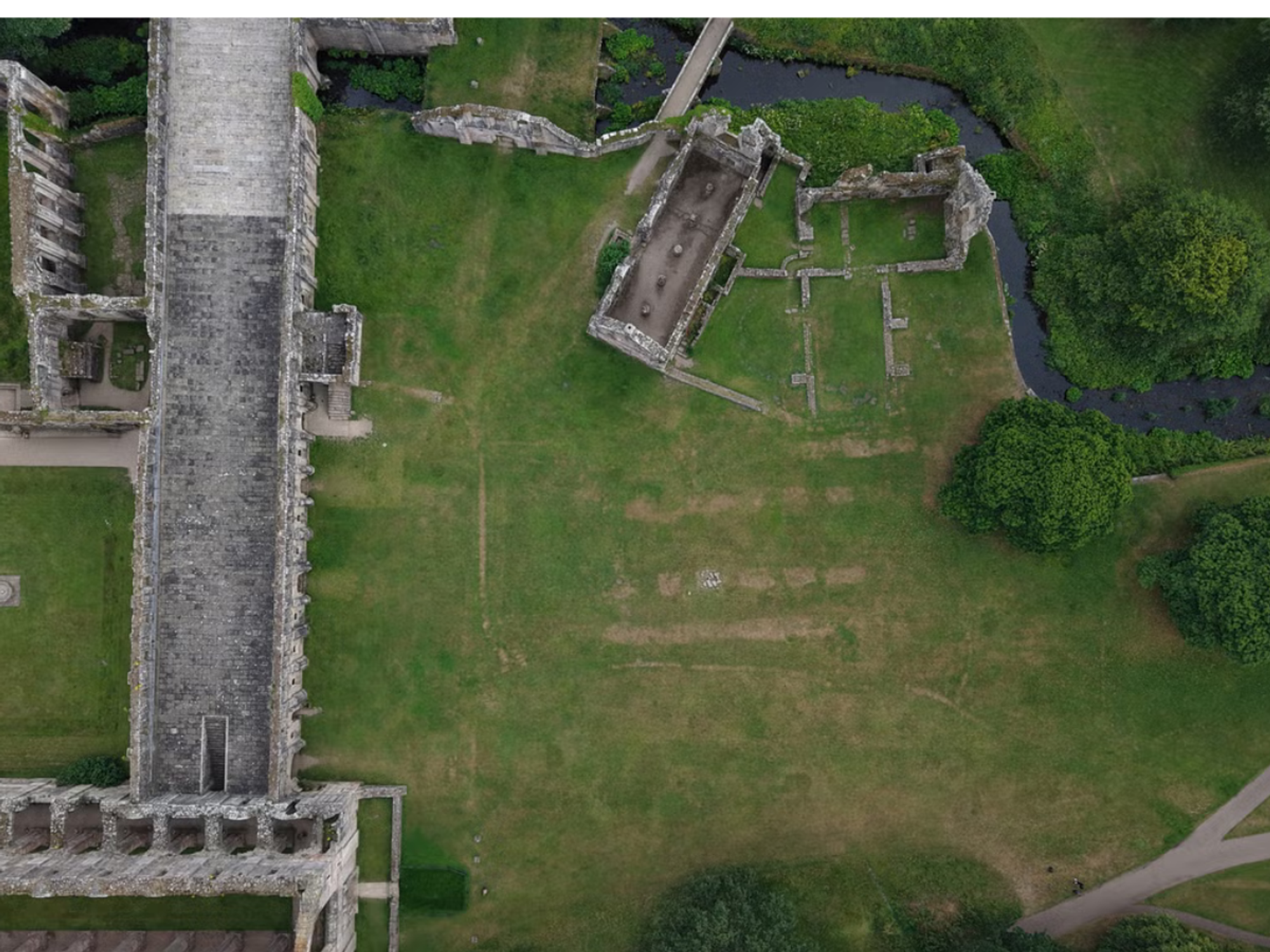 Parch marks reveal ancient monasteries