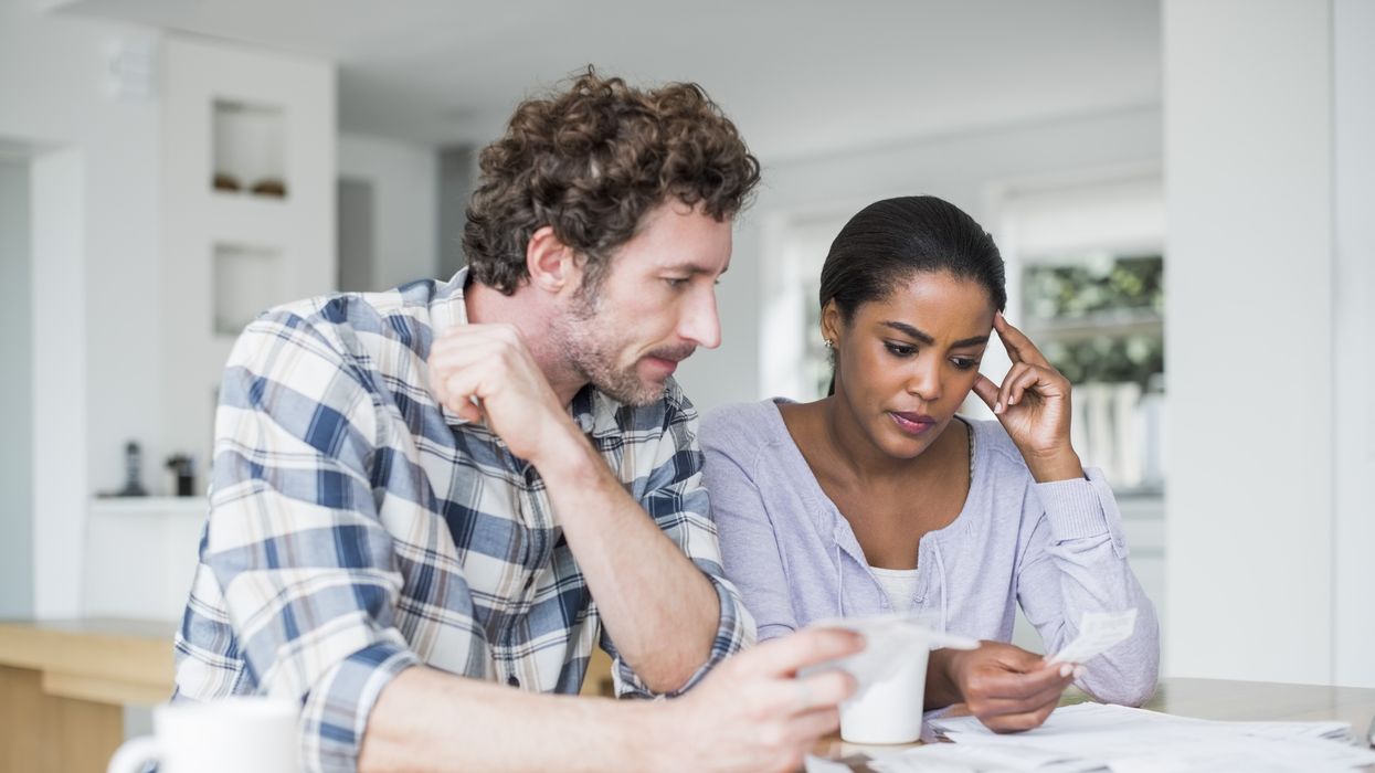 Parents look worried about finances