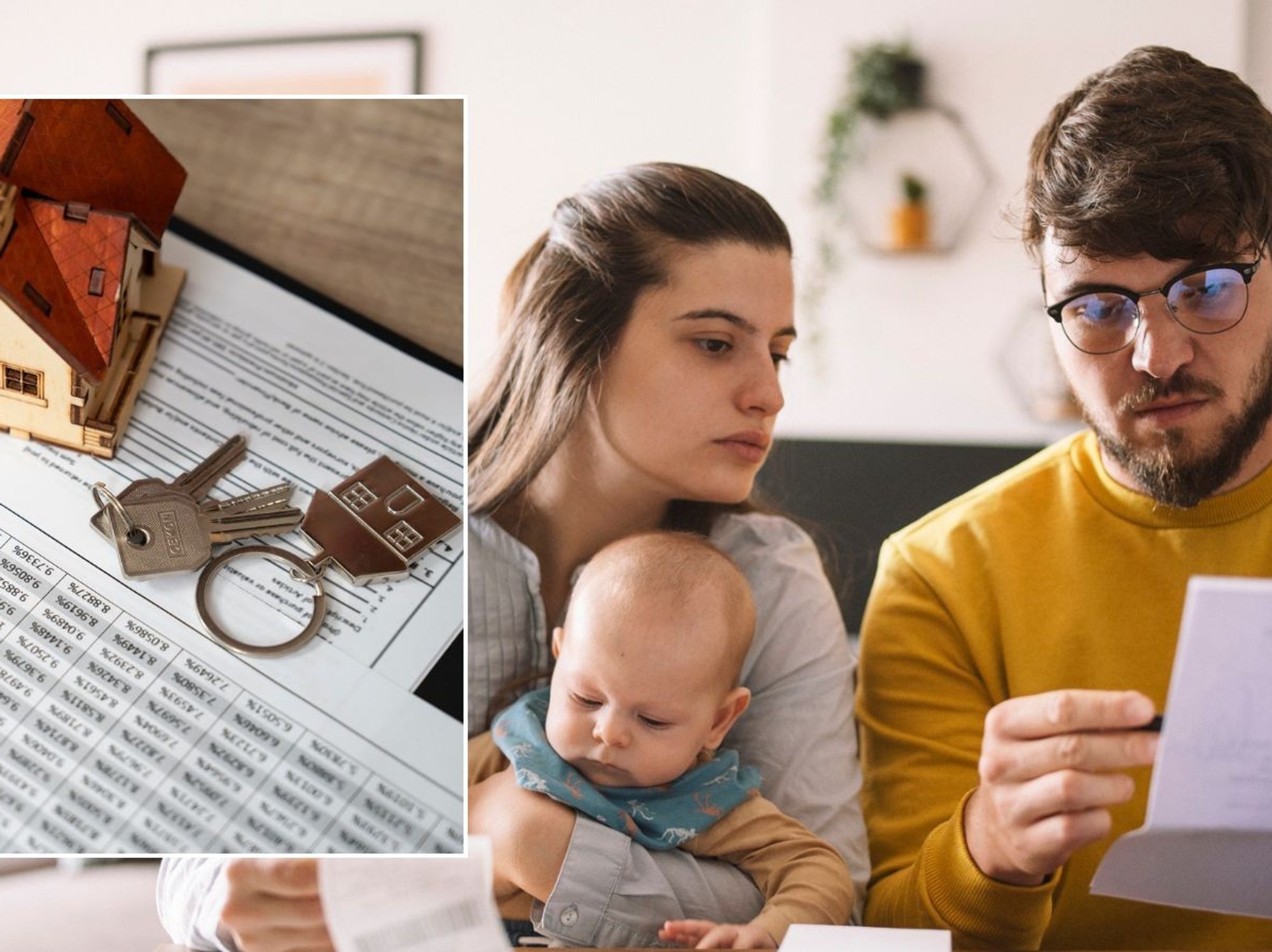 Parents with child and mortgage cost