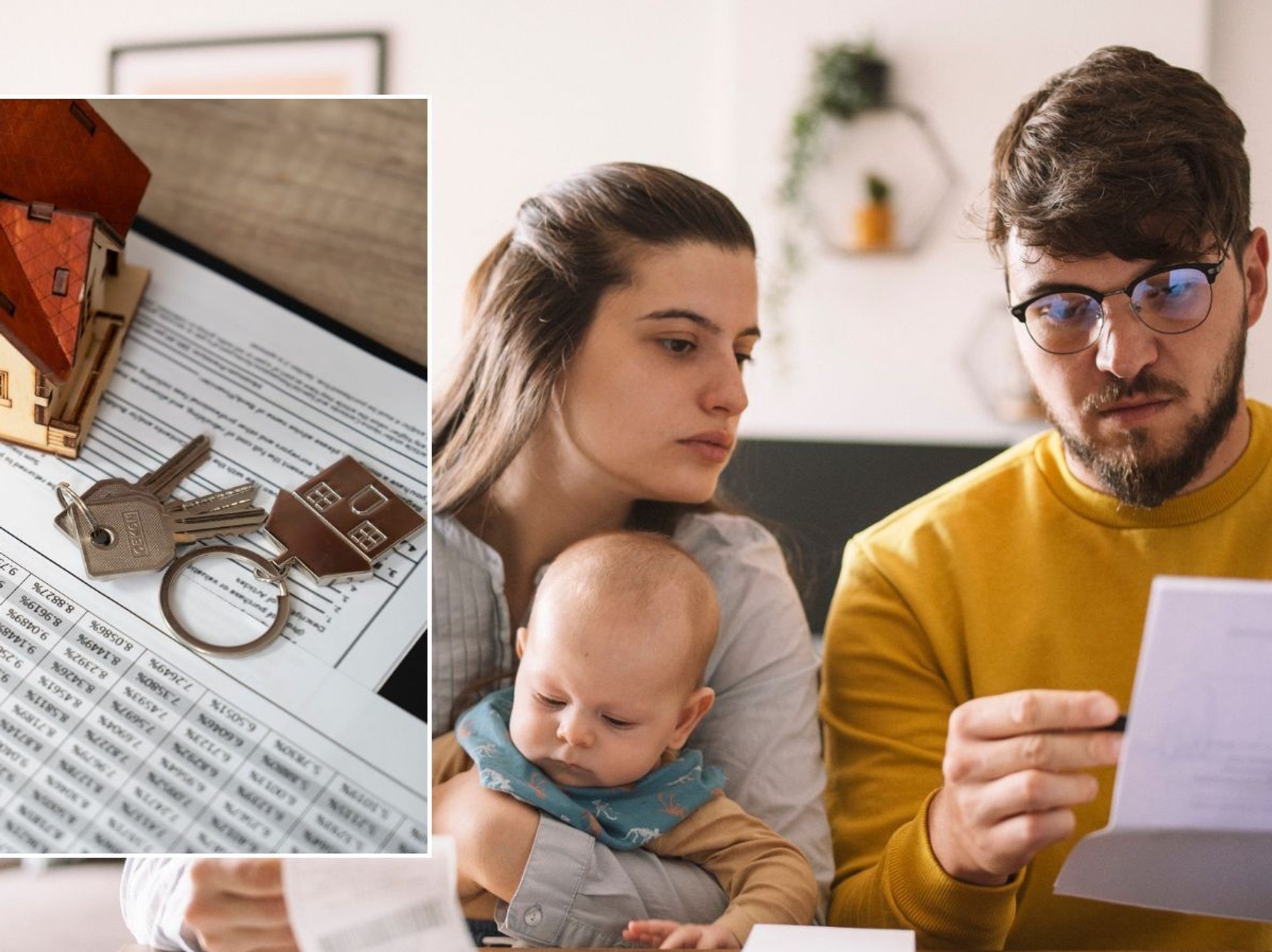 Parents with child and mortgage cost