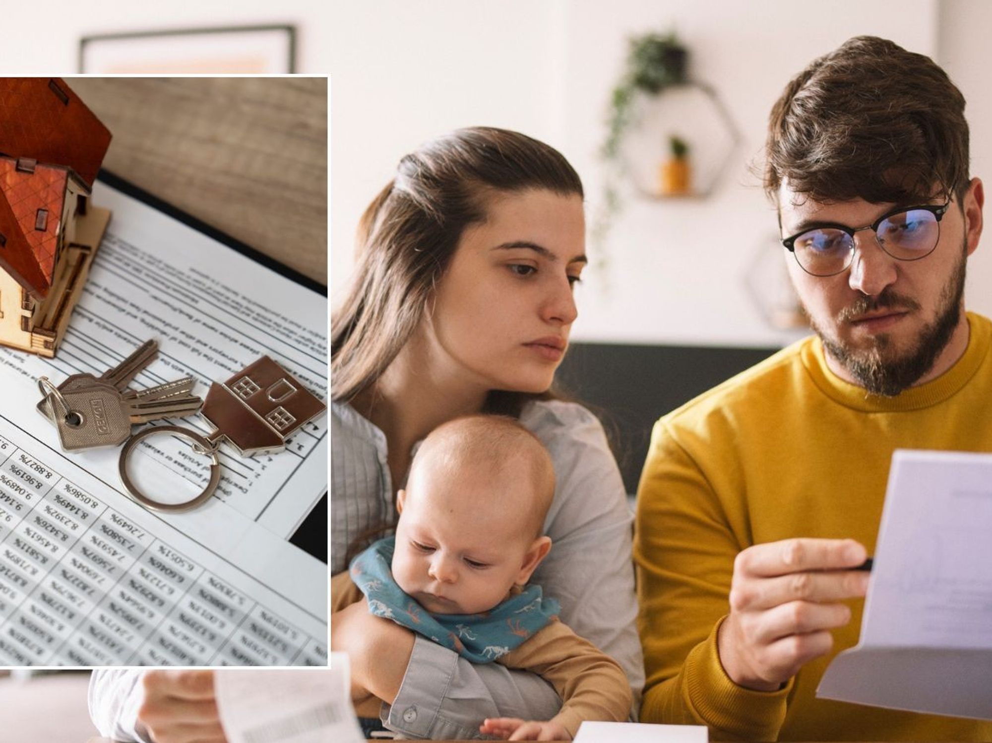 Parents with child and mortgage cost