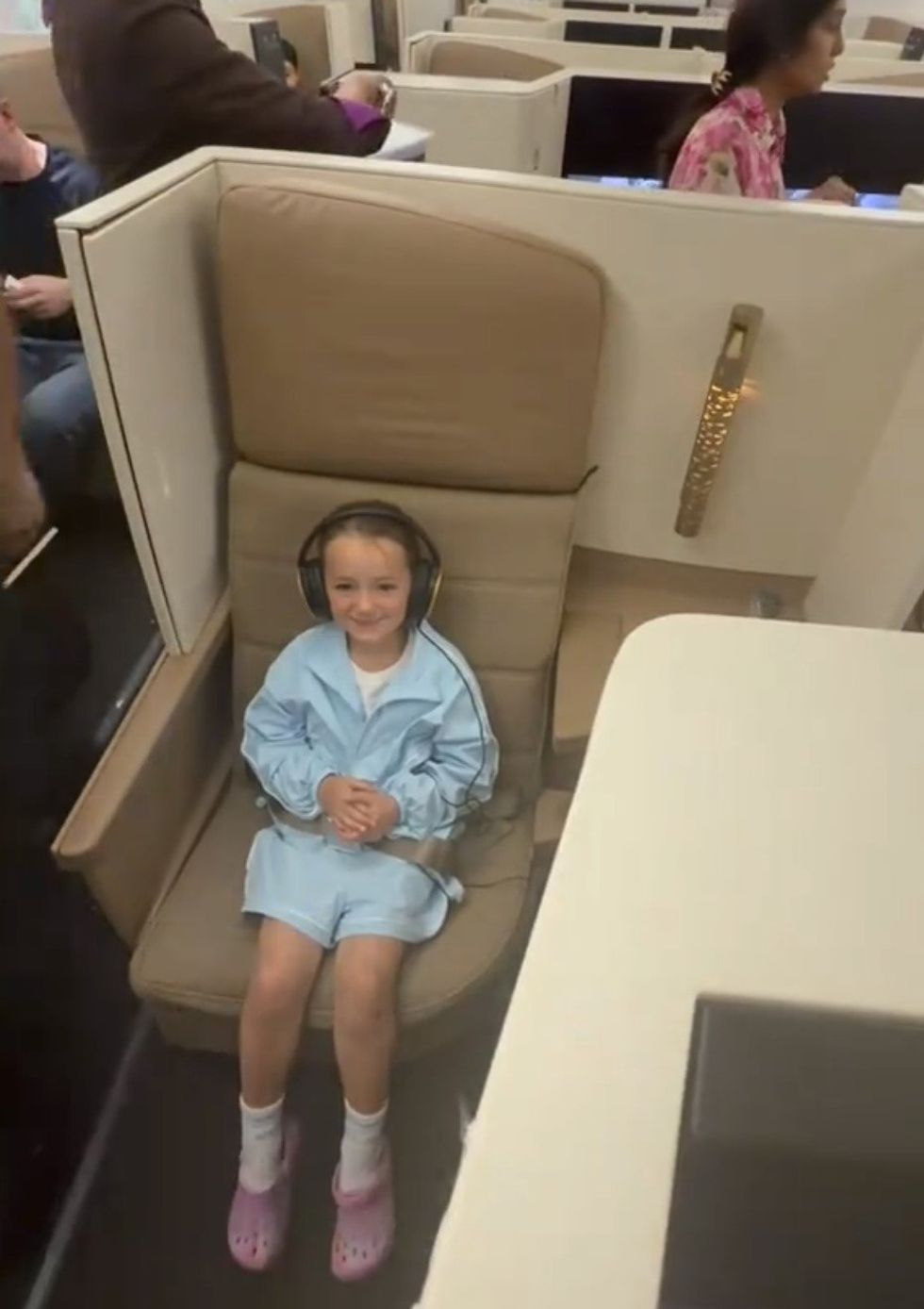 Paris Fury noted how her children looked too small for the extravagant seats in business class