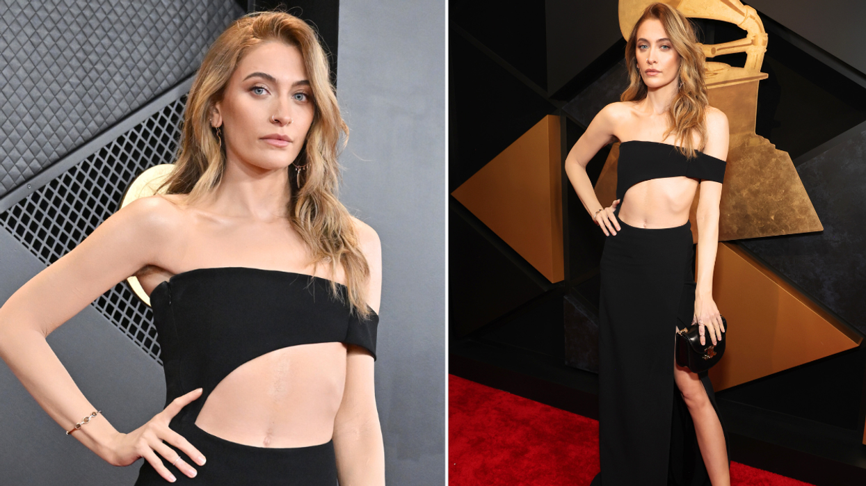 Paris Jackson black dress