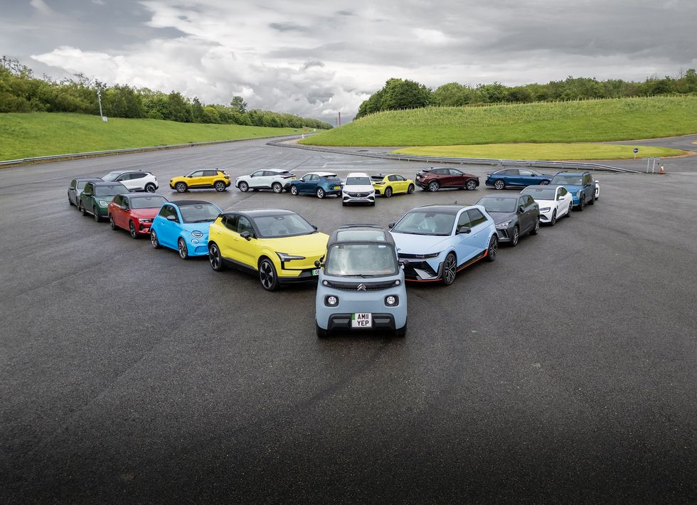 Parked electric cars