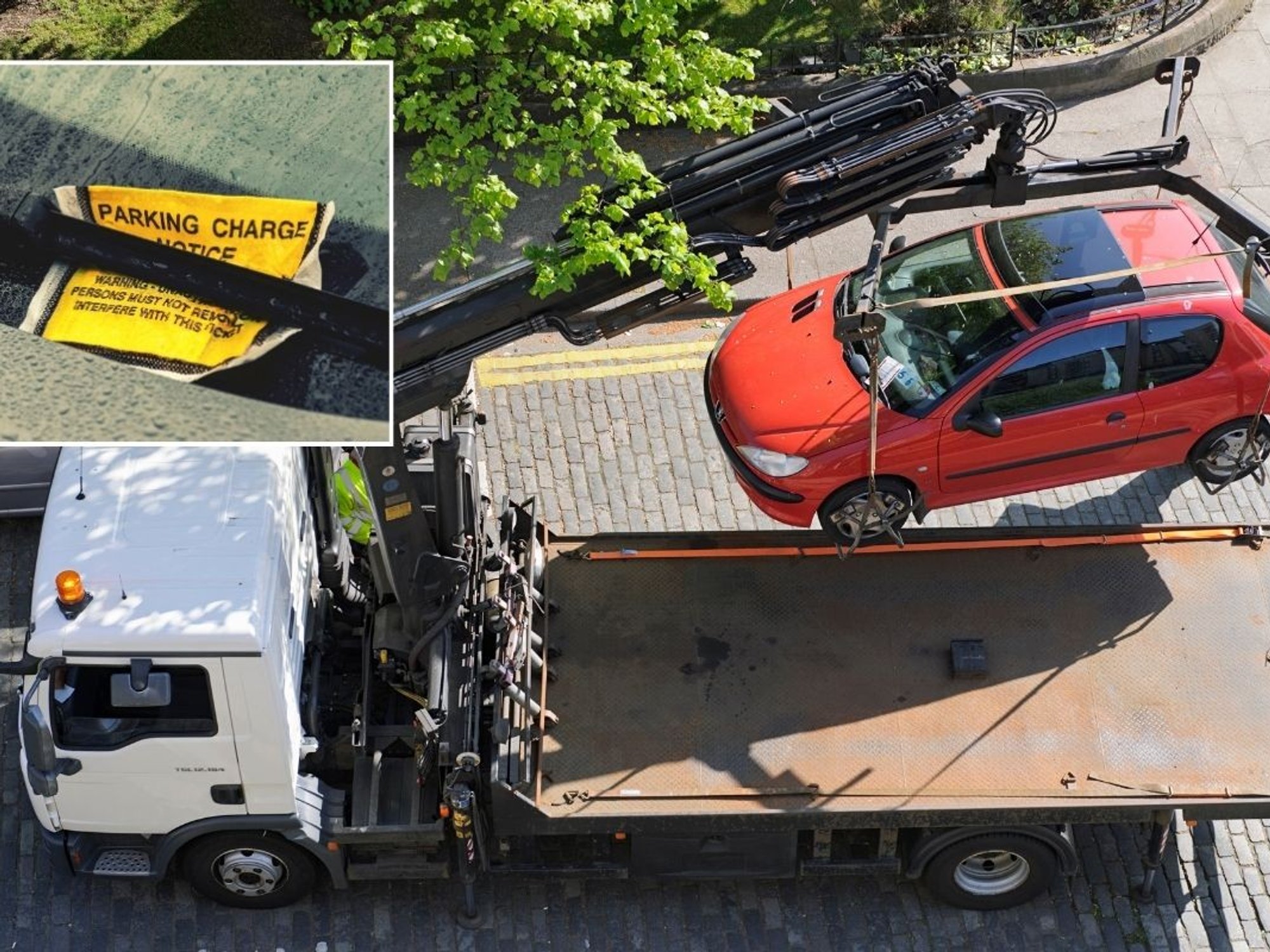 Parking fine and a car being seized