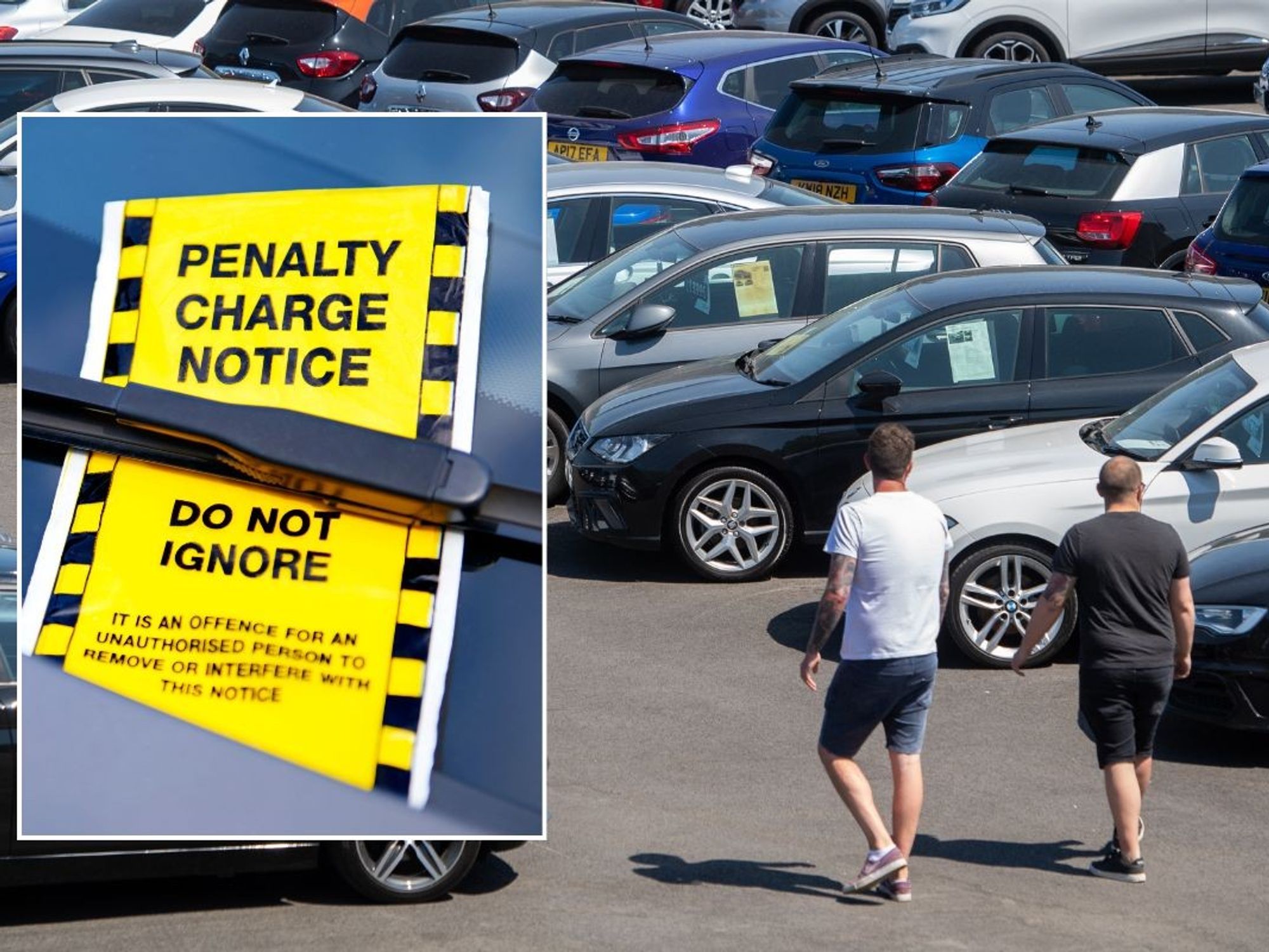 Parking fine and a car park