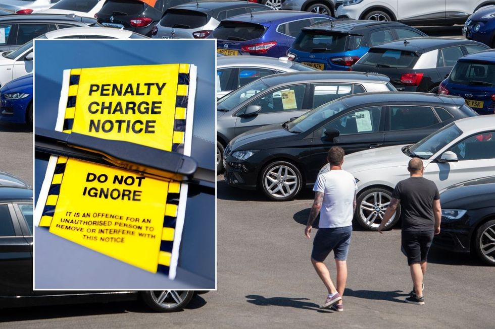 Parking fine and a car park