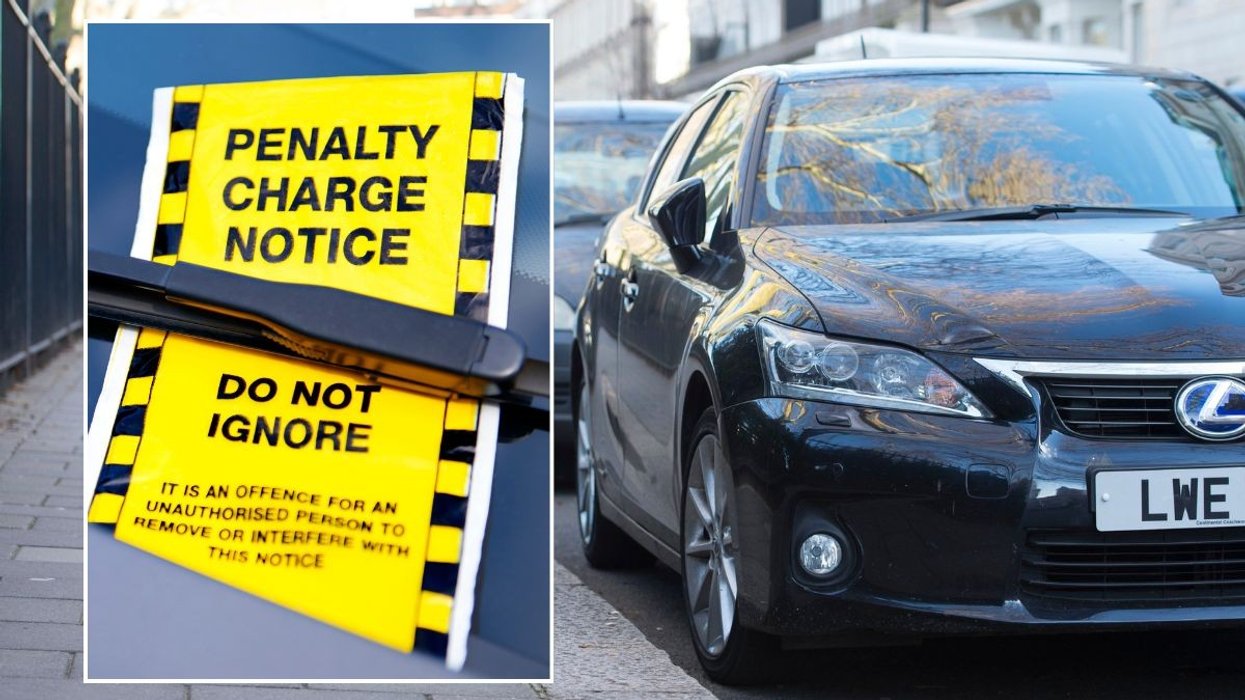 Parking fine and cars parked