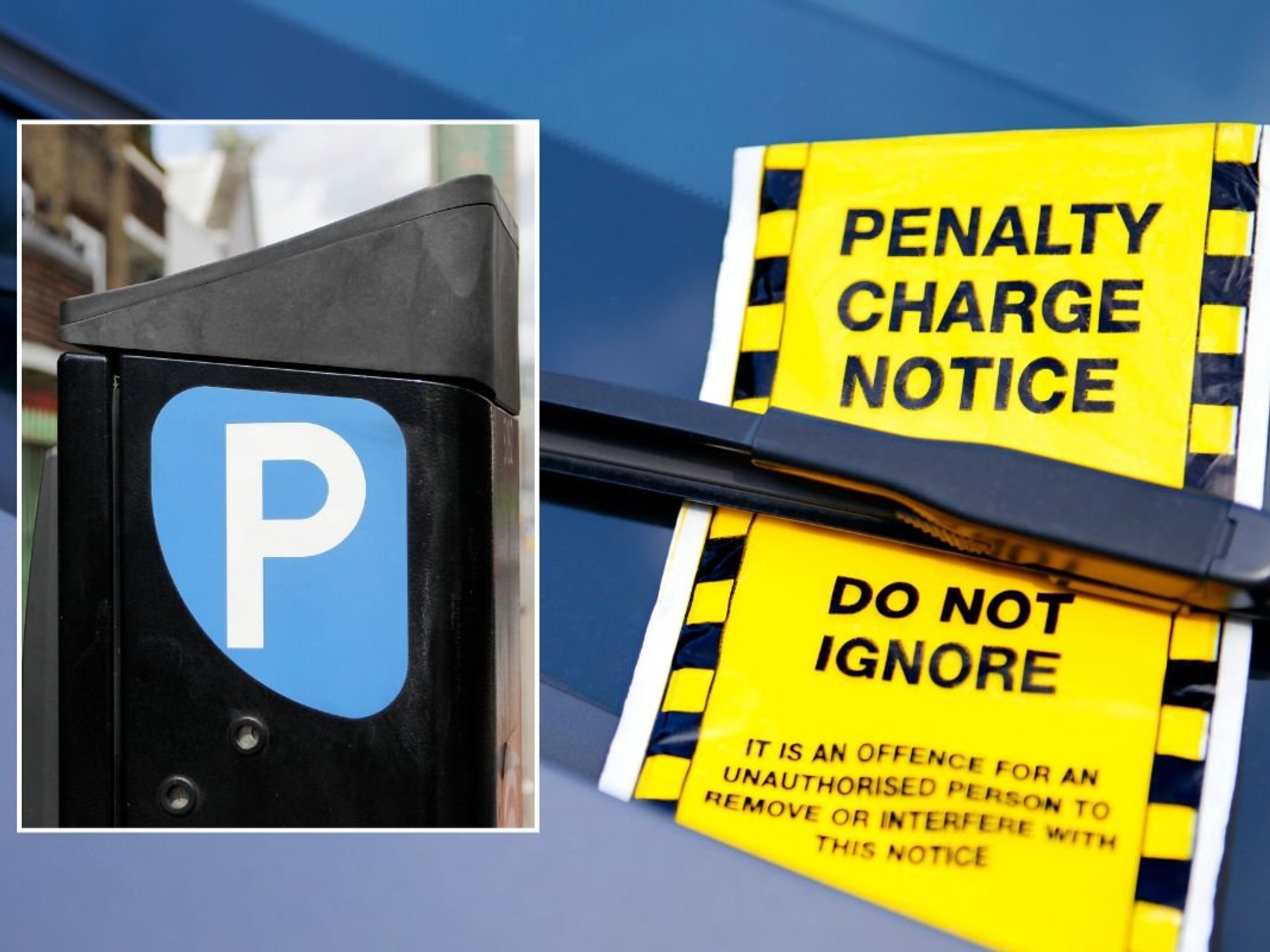 Parking machine and a parking fine