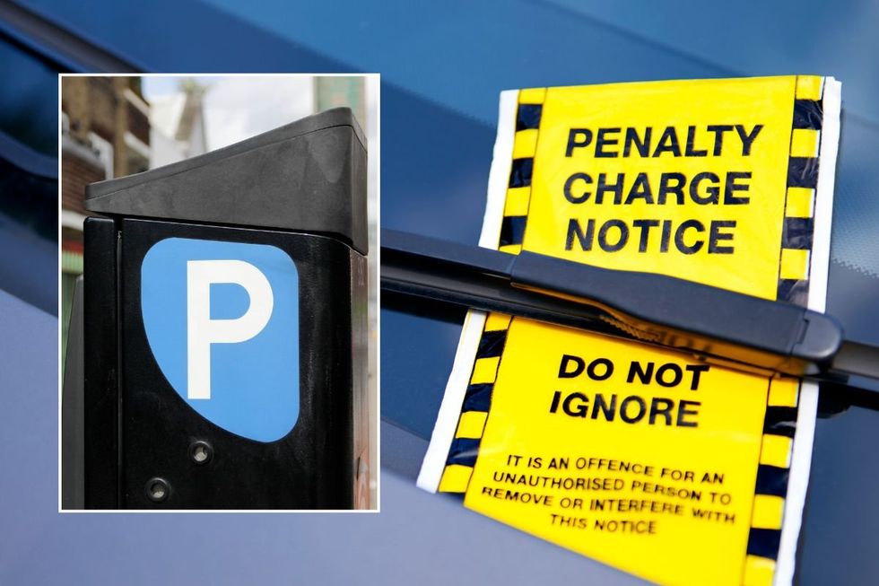 Parking machine and a parking fine
