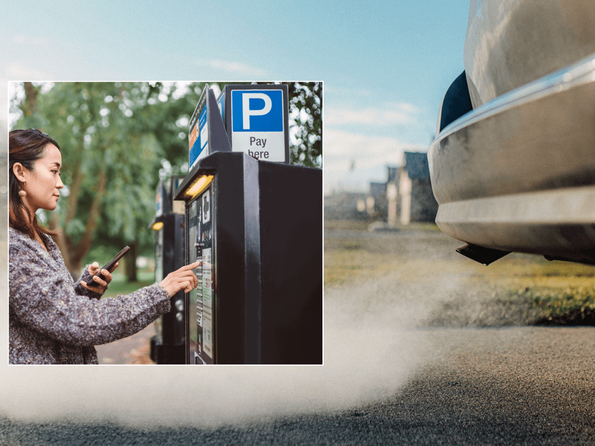 Parking meter and car emissions