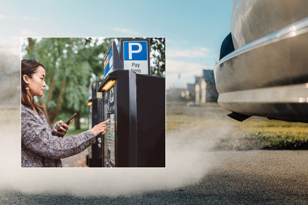 Parking meter and car emissions