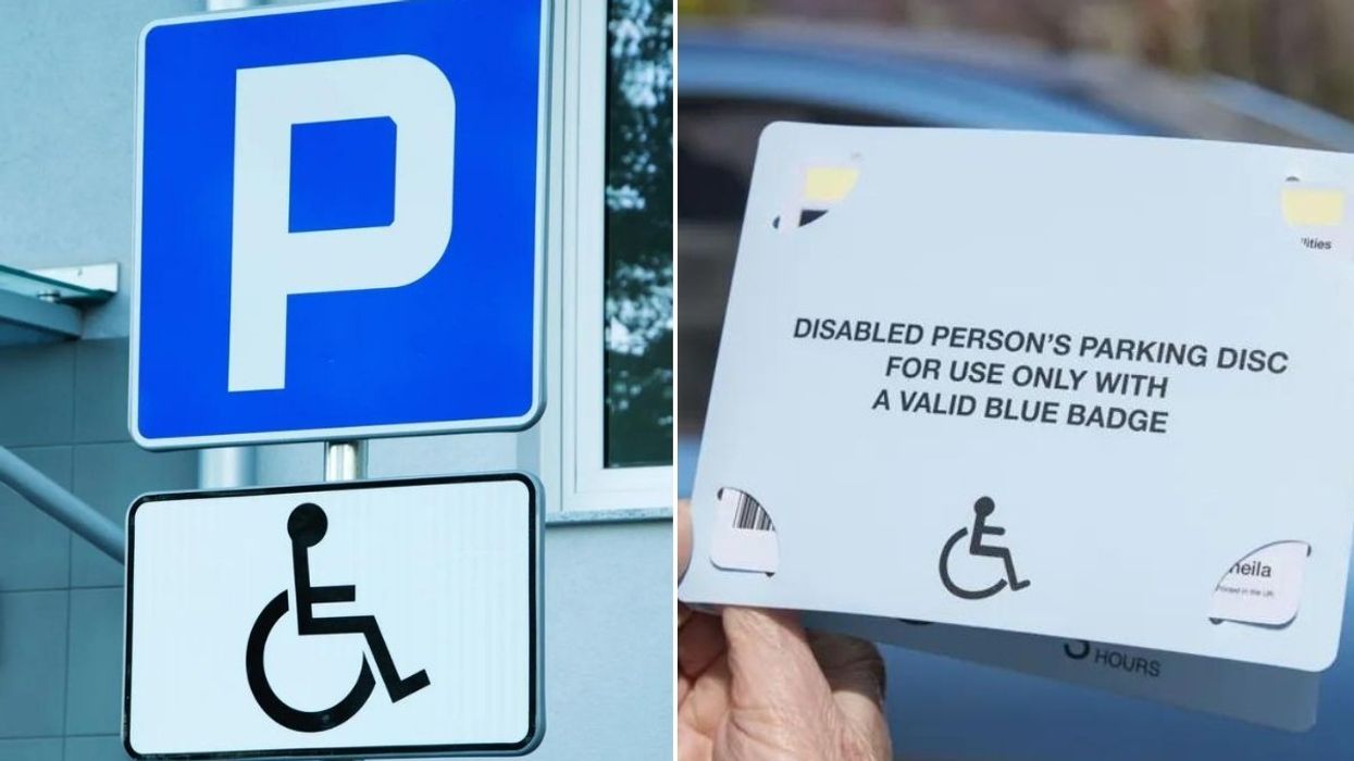 Parking sign and a Blue Badge