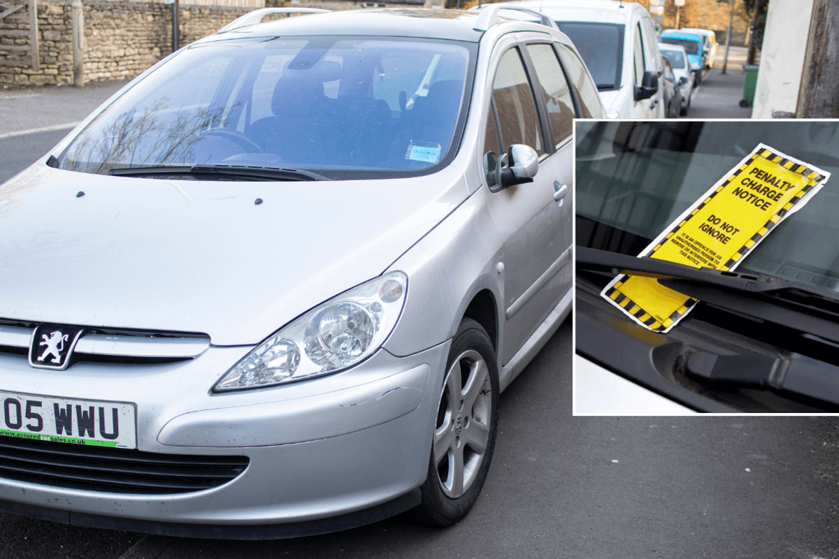 Parking ticket and pavement parking on kerb