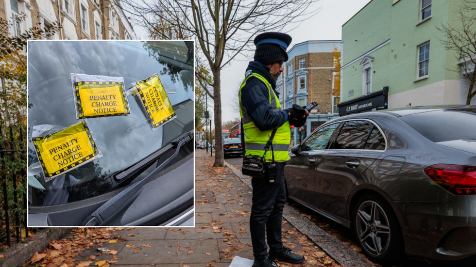 Parking ticket and traffic warden