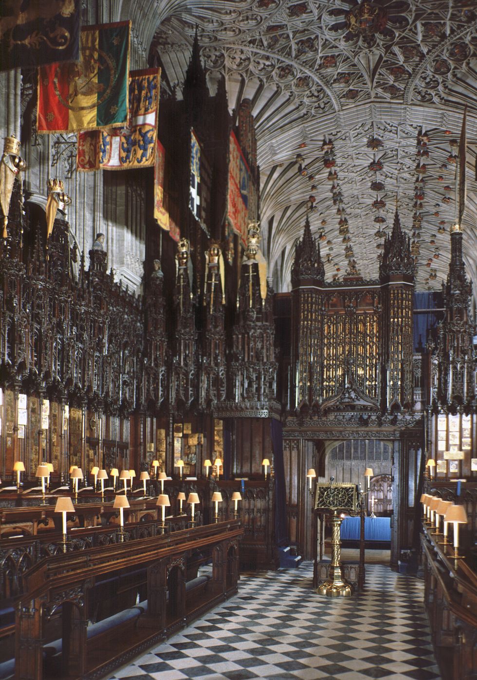 Part of a set of purchased 35mm film slides of Windsor Castle in England, United Kingdom.